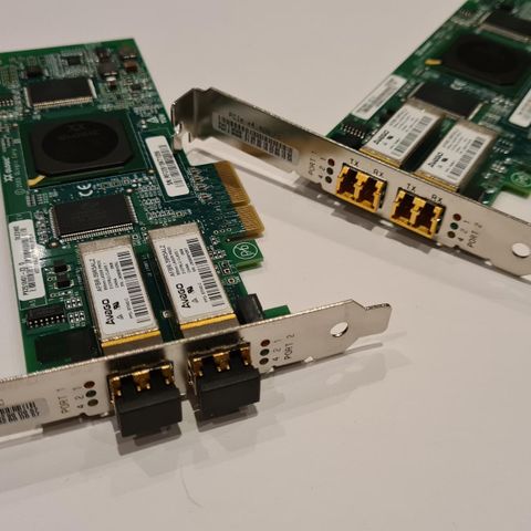 2 stk IBM 39R6593 - QLogic 4Gb FC Dual-Port PCIe HBA for IBM System x