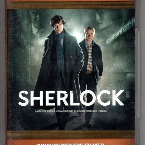 DVD  Sherlock. Boks 2. Krim. 4,5 timer.