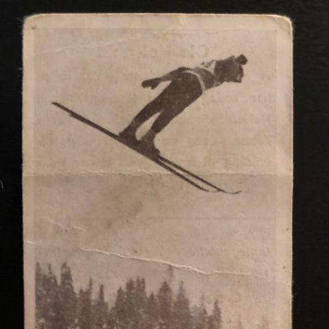 Ole Kolterud Nordre Land Ski Langrenn sigarettkort fra 1929 Tiedemanns Tobak!