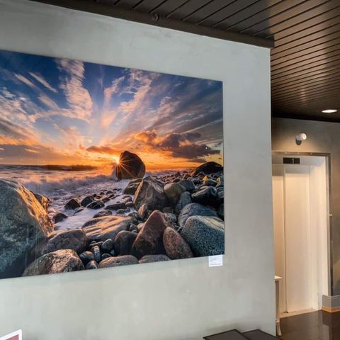 Storformat galleritrykk fra Larvik 100x150cm. Gratis frakt!