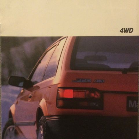 Mazda 323 4WD turbo brosjyre 80 tallet