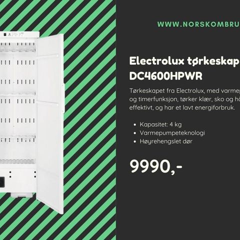 Electrolux tørkeskap DC4600HPWR - WWW.NORSKOMBRUK.NO