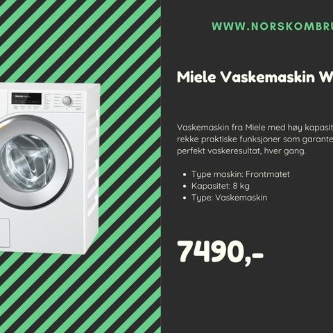Miele Vaskemaskin WMC120 - N08378 | www.norskombruk.no