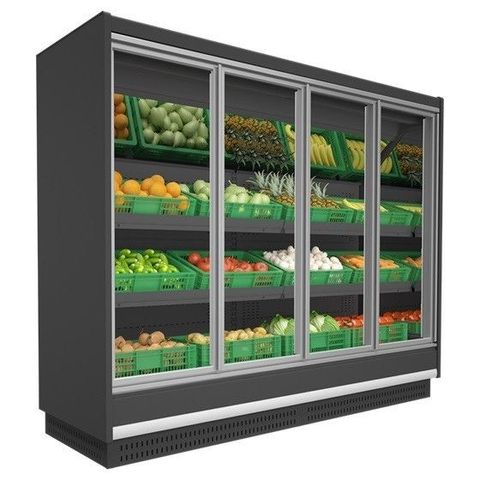 Veggkjøleskap til frukt og grønt butikk