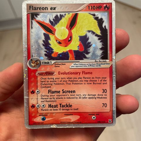 Pokemon kort - Flareon EX 108/113