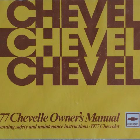 Chevelle 1977 owners manual