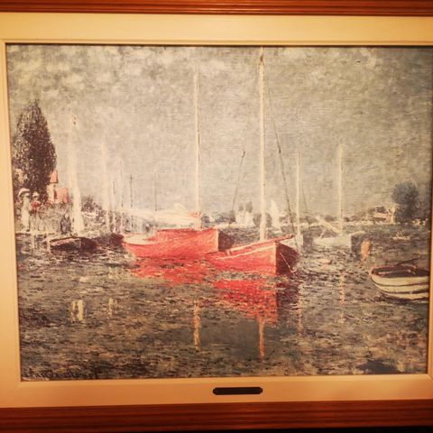 Monet: Røde båter ved Argenteuil fra 1875