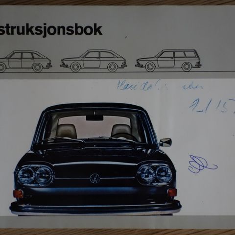 VW 411 E og Variant aug 1970 eiers håndbok