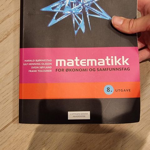 Matematikk for økonomi og samfunnsfag