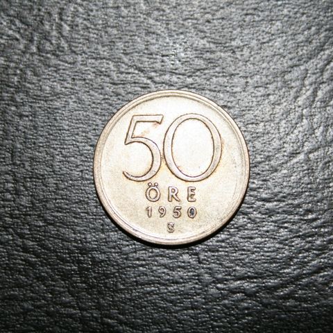 Sverige  50 øre 1950   kr 15