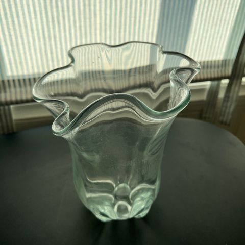 Enkel vase i klart glass