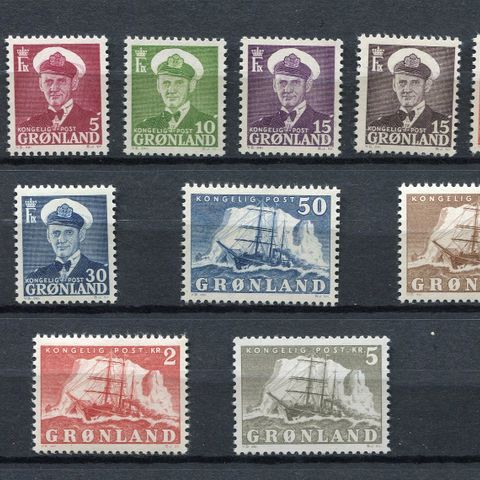 Grønland postfrisk AFA 28-35,36,41 & 44