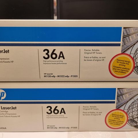HP laserJet 36A, printerkassett. Sort. Ny.