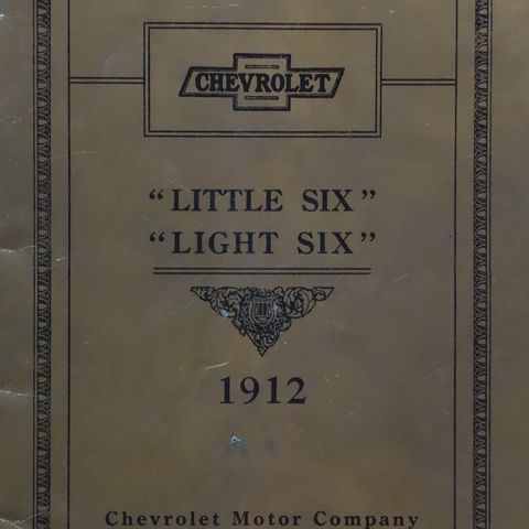 Chevrolet 1912 price list of parts, little six, light six