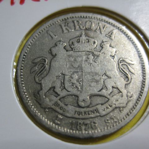 1 kr sverige 1876 sølv