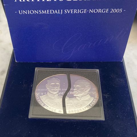 Unionsmedalje Sverige/Norge 2005 i sølv