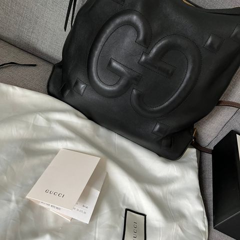 Gucci orginal sort hobo skulderbagg