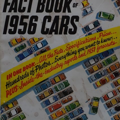 FACT book 1956 cars  bok fra Popular Mechanics