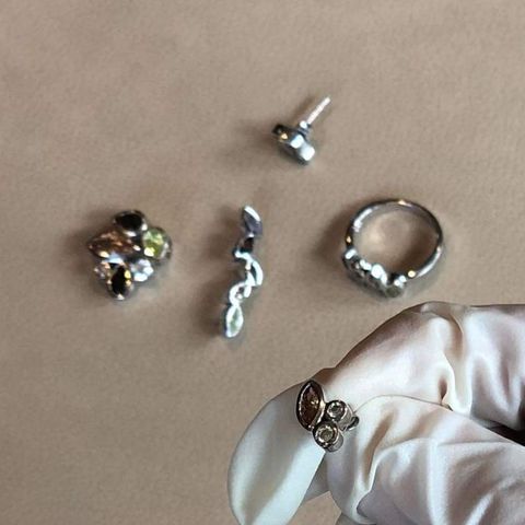 925 sølv ring to smykker og øredobber