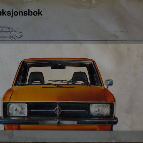 VW K70 håndbok 1972 norsk