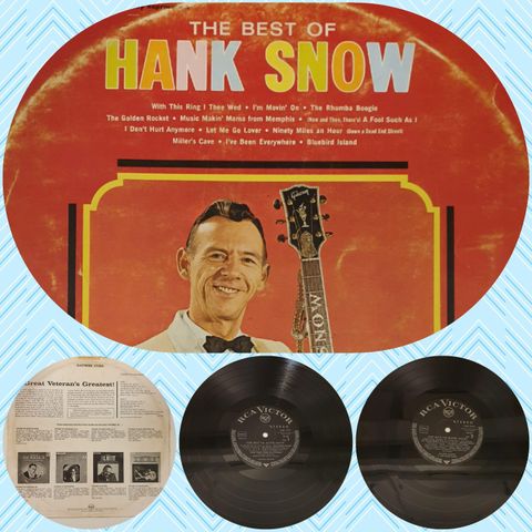 VINTAGE/RETRO LP-VINYL "THE BEST OF HANK SNOW - LSP - 3478"