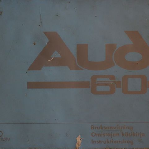 AUDI 60  bruksanvisning 1968 dansk