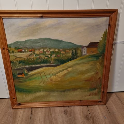 Bilde av Are Lorch Falch fra 1948 malt på striesekk 96x90 cm