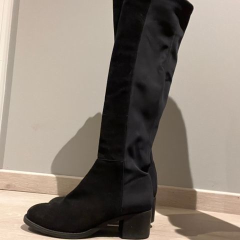 Nye! Overknee boots semsket skinn, str 39