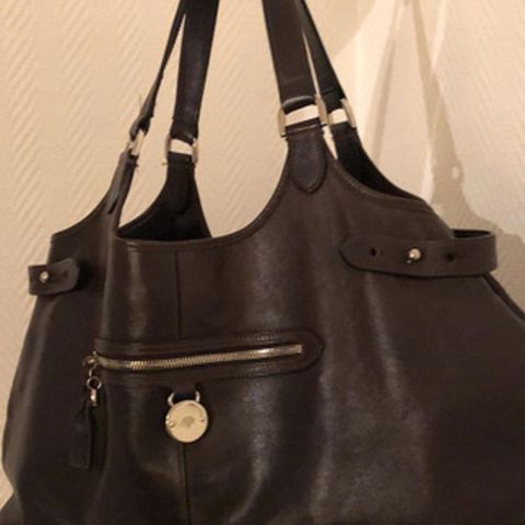 Mulberry Somerset pebbled tote, farge chocolate, meget pent brukt.