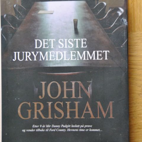 Det siste jurymedlemmet. Jonh Grisham.. (O). Innb. Sendes.