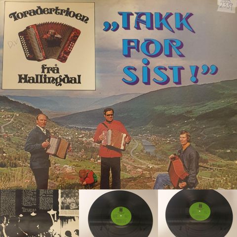 VINTAGE/RETRO LP-VINYL "TORADERTRIOEN FRÅ HALLINGDAL/TAKK FOR SIST 1967 "