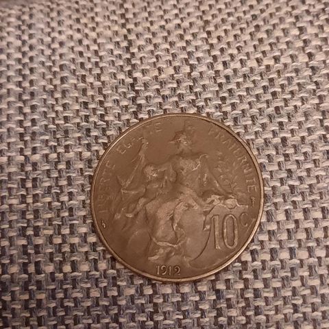 10 centimes 1912 Frankrike