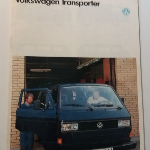 VW Transporter Type 2 , T3 -brosjyre.