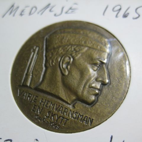 Medalje bronse Sverige  Hemvernsmann 1965 kv 0