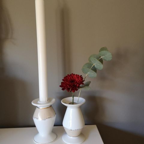 2 lysestaker/vase Signum- fra Firkløveren
