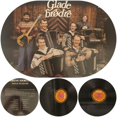 VINTAGE/RETRO LP-VINYL "GLADE BRØDRE/BRØDRENE HJORTLAND 1976"