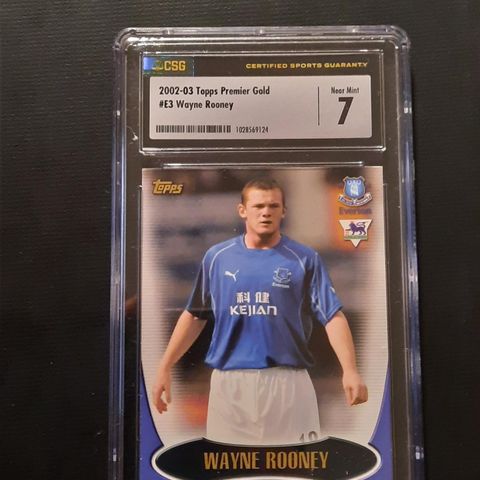 Near Mint CSG 7 2002-03 Topps Premier Gold Wayne Rooney #e3 Rookie