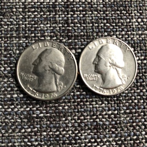 Quarter Dollar jubileum 1776 -1976  merket " D"