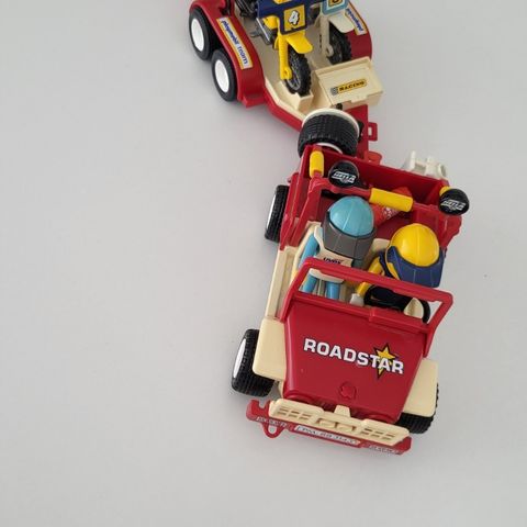 3143 Playmobil Roadster Jeep med motocross 1988