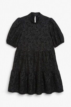 Monki Jacquard babydoll dress - str XS