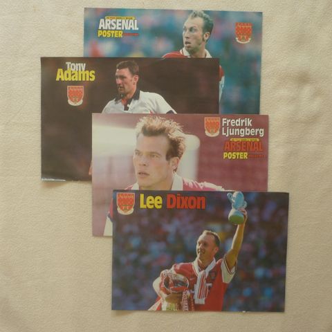 4 X Vintage Arsenal posters - 8 bilder - 41,5cm X 29,7cm