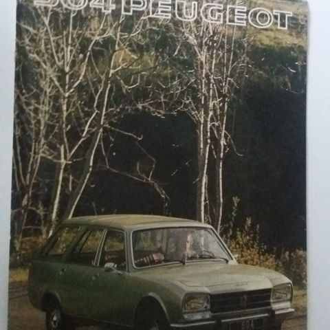 1977 PEUGEOT 504 Stv. -brosjyre. (NORSK)