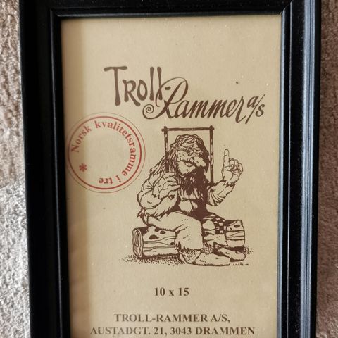 4 stk Troll rammer 10x15. Norsk kvalitetsrammer i tre.