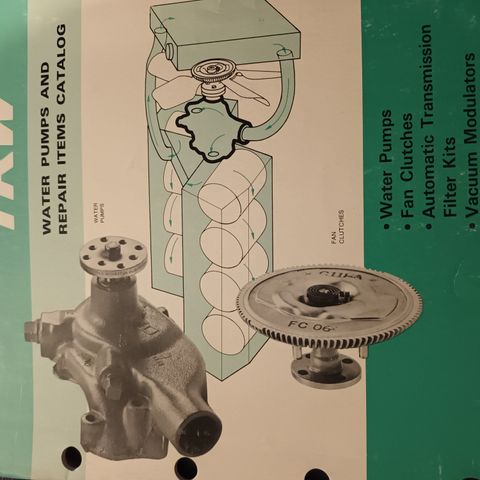 TRW  Water Pumps and repair item  catalog