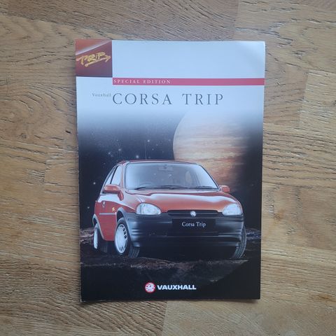 Brosjyre Vauxhall Corsa Trip 1996 (trykt mars 1996)