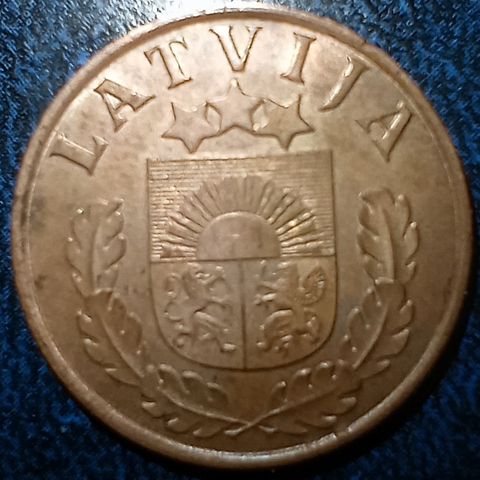 Latvia 2 santīmi 1939 NY PRIS