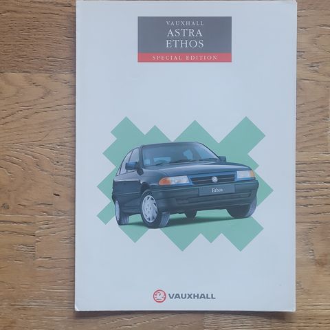 Brosjyre Vauxhall Astra Ethos 1994 (trykt september 1993)