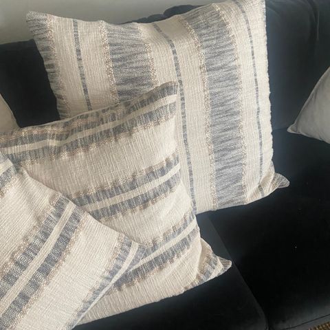 Lekre putetrekk I bomull/jute 50*50 og 60*60 .Boligstyling.Pr stk