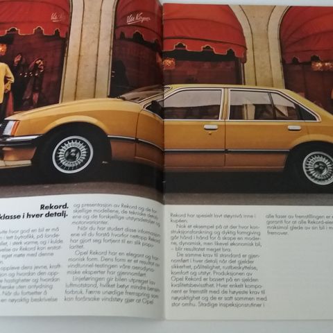 Opel Rekord -brosjyre.
