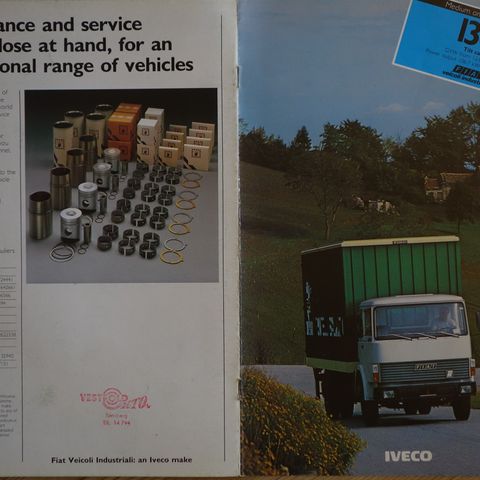 Iveco130 tilt cab  brosjyre 1982 engelsk tekst